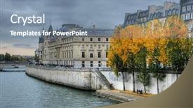  Presentation with paris france - Slide deck having blue and cold lights against a black background background and a black colored foreground