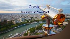  Presentation with eiffel tower paris france - Presentation having city france - view to paris and seine background and a light blue colored foreground