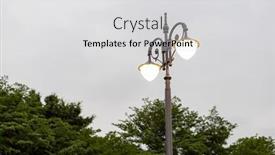  Presentation with garden city - Presentation having city-garden-street-lamp background and a light gray colored foreground