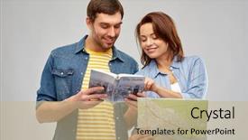  Presentation with city map - Amazing PPT theme having city guide and map backdrop and a coral colored foreground