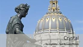  Presentation with san francisco chinatown - Audience pleasing presentation design consisting of city hall san francisco california backdrop and a light gray colored foreground