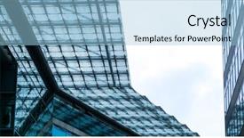  Presentation with modern building - Presentation design with city image - universal basic modern background and a  colored foreground