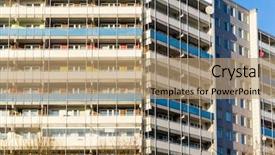  Presentation with basic - Audience pleasing theme consisting of city image - universal basic modern backdrop and a  colored foreground