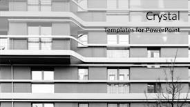  Presentation with modern building - Cool new presentation with city image - universal basic modern backdrop and a  colored foreground