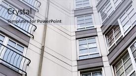  Presentation with modern building - Cool new slide set with city image - universal basic modern backdrop and a  colored foreground