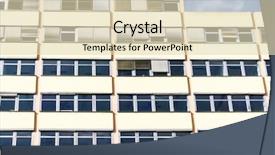  Presentation with modern building - Audience pleasing presentation design consisting of city image - universal basic modern backdrop and a  colored foreground