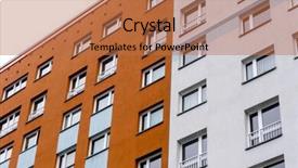  Presentation with modern building - Audience pleasing PPT theme consisting of city image - universal basic modern backdrop and a  colored foreground