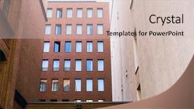  Presentation with modern building - Amazing PPT theme having city image - universal basic modern backdrop and a  colored foreground