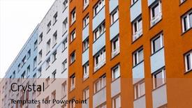  Presentation with modern building - Beautiful PPT theme featuring city image - universal basic modern backdrop and a red colored foreground