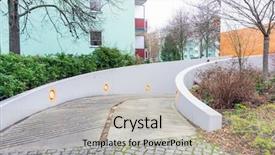  Presentation with microwave imaging image of modern - Slide set enhanced with city image - universal basic modern background and a light gray colored foreground