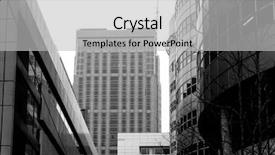  Presentation with modern building - Beautiful slide deck featuring city image - universal basic modern backdrop and a light gray colored foreground