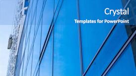  Presentation with business building blocks - Beautiful slide deck featuring city image - universal basic modern backdrop and a teal colored foreground