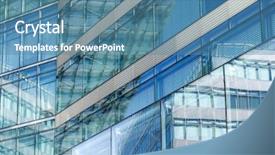  Presentation with modern building - Cool new presentation design with city image universal basic modern backdrop and a teal colored foreground