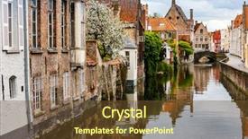  Presentation with world heritage - Audience pleasing presentation consisting of city in belgium world heritage backdrop and a tawny brown colored foreground