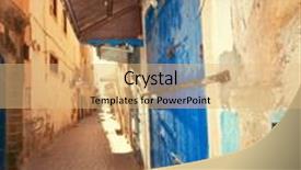  Presentation with morocco - Cool new presentation theme with city in morocco backdrop and a coral colored foreground