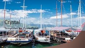  Presentation with sails sailing yacht catamaran sailing - Cool new presentation with city in state of rio backdrop and a light blue colored foreground