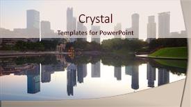  Presentation with kuala lumpur - Presentation design consisting of city kuala lumpur skyline background and a lemonade colored foreground