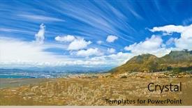  Presentation with south africa - Colorful theme enhanced with city landscape capetown south africa backdrop and a gold colored foreground