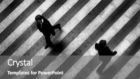  Presentation with busy - PPT layouts consisting of city life - busy crosswalk scene background and a gray colored foreground