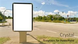  Presentation with city street - Cool new presentation with city-light-poster-mock-up backdrop and a coral colored foreground