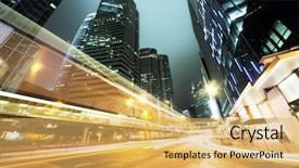  Presentation with hong kong finance - Beautiful slide deck featuring science concept chalk white text backdrop and a  colored foreground.