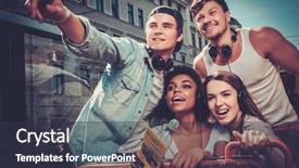  Presentation with bus - Theme enhanced with city map - multinational friends riding background and a  colored foreground