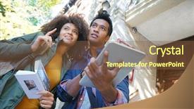  Presentation with journey - Theme with city map of new background and a tawny brown colored foreground