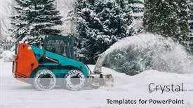  Presentation with snow - PPT layouts featuring city-municipal-services-are-engaged background and a light gray colored foreground