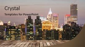  Presentation with taipei - Beautiful slide deck featuring city night scene with wooden ground taipei taiwan backdrop and a light gray colored foreground