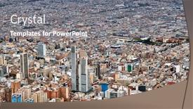  Presentation with rainy day - Presentation theme having city-of-bogota-colombia background and a gray colored foreground