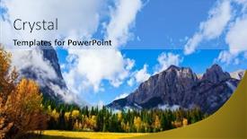  Presentation with rocky - Cool new theme with city-of-canmore-is-surrounded backdrop and a light blue colored foreground