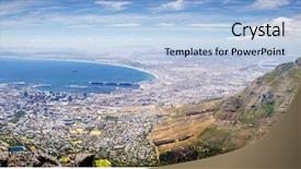  Presentation with atlantic city - Presentation design consisting of city of cape town background and a light blue colored foreground