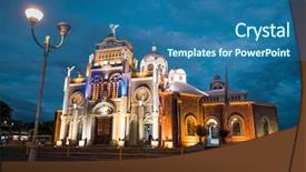  Presentation with costa rica - Slide deck enhanced with city of cartago costa rica background and a ocean colored foreground