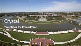  Presentation with columbus - Audience pleasing PPT theme consisting of city-of-columbus-sits-along backdrop and a gray colored foreground