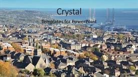  Presentation with scotland - Presentation theme featuring city of dundee in scotland background and a light blue colored foreground