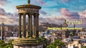 Presentation with scotland - Slide deck featuring city-of-edinburgh-in-scotland background and a tawny brown colored foreground