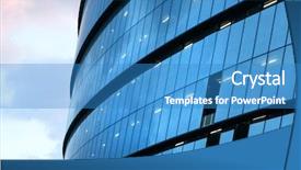  Presentation with high rise building - PPT theme having city of future business concept background and a teal colored foreground
