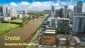  Presentation with honolulu hawaii - Amazing slide set having city of honolulu at sunny backdrop and a  colored foreground