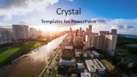  Presentation with honolulu hawaii - Cool new presentation theme with city of honolulu at sunny backdrop and a  colored foreground