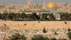 Presentation with israel - Slides having city-of-jerusalem background and a coral colored foreground