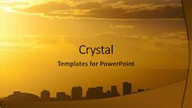  Presentation with phoenix - Beautiful presentation theme featuring city of phoenix az backdrop and a gold colored foreground