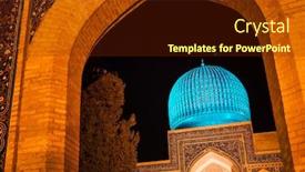  Presentation with city night - Slides enhanced with city-of-samarkand-at-night background and a tawny brown colored foreground