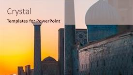  Presentation with uzbekistan - PPT theme enhanced with city-of-samarkand background and a lemonade colored foreground