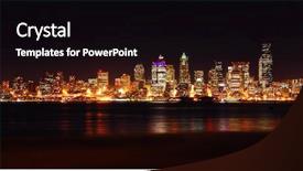  Presentation with seattle - Cool new slide set with city of seattle backdrop and a black colored foreground
