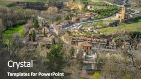  Presentation with ancient roman - PPT theme having city of segovia ancient roman background and a  colored foreground