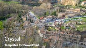  Presentation with ancient roman - Cool new PPT theme with city of segovia ancient roman backdrop and a  colored foreground