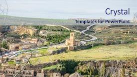  Presentation with ancient roman - Slide set having city of segovia ancient roman background and a sky blue colored foreground