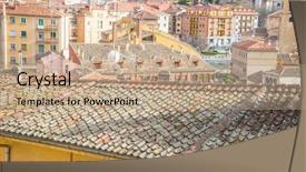  Presentation with ancient roman - Beautiful PPT layouts featuring city of segovia ancient roman backdrop and a coral colored foreground