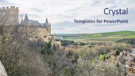  Presentation with ancient roman - Colorful PPT theme enhanced with city of segovia ancient roman backdrop and a sky blue colored foreground