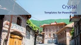  Presentation with city for - Amazing slides having city of sheki in azerbaijan backdrop and a  colored foreground